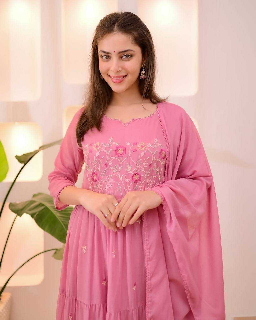 Georgette Embroidered Kurtis